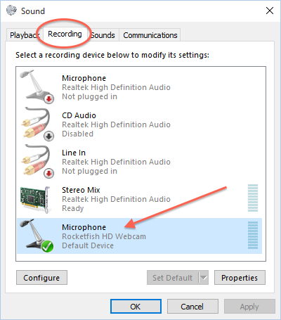 Recording Sound to Your Computer-win sound control